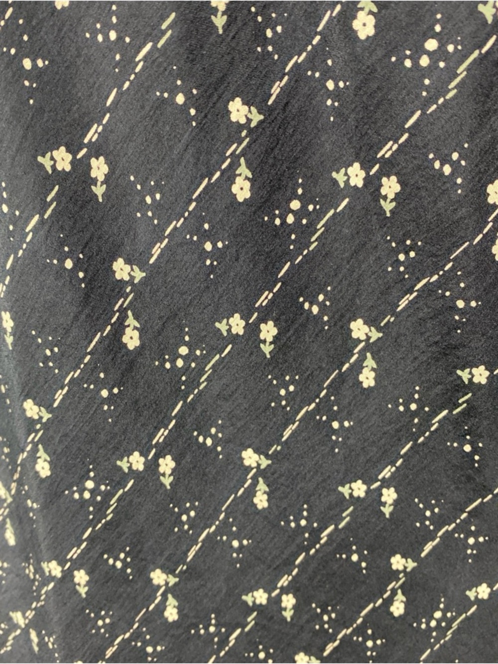Silk A-line MIDI Skirt Micro Floral All Over Print Earthy Romantic Republic 0 - Picture 3 of 6